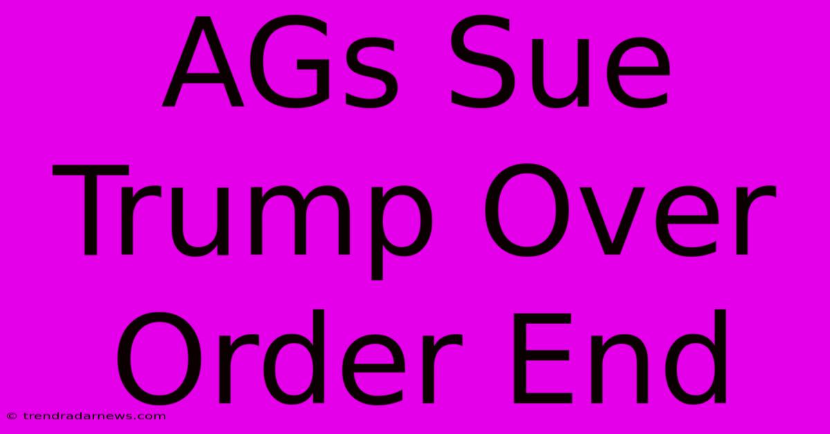 AGs Sue Trump Over Order End