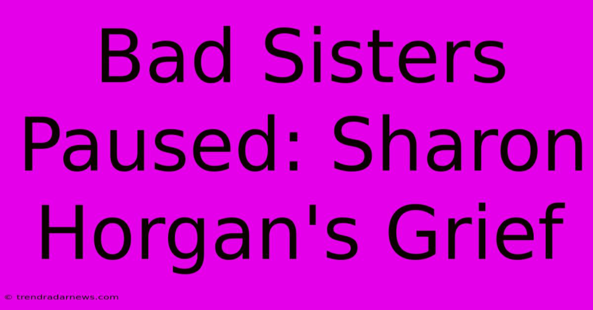 Bad Sisters Paused: Sharon Horgan's Grief