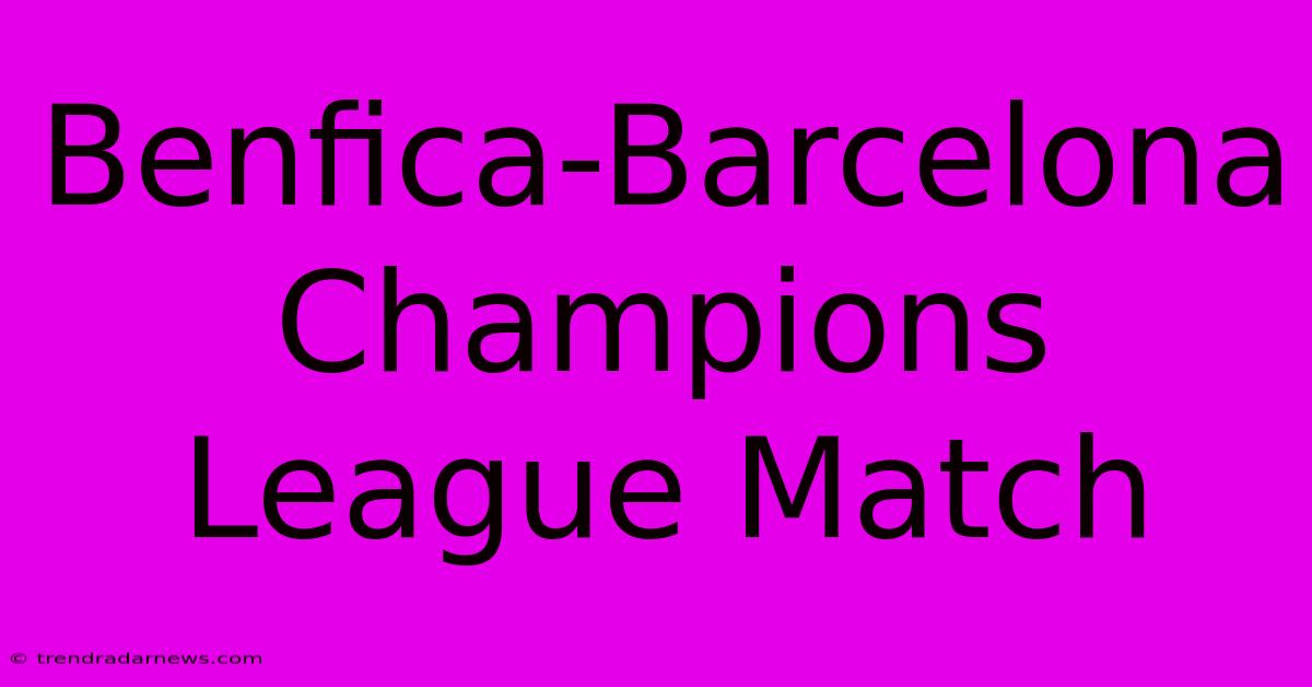 Benfica-Barcelona Champions League Match