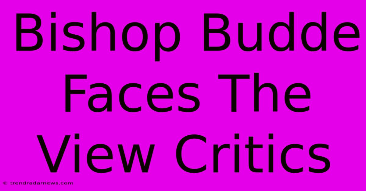 Bishop Budde Faces The View Critics