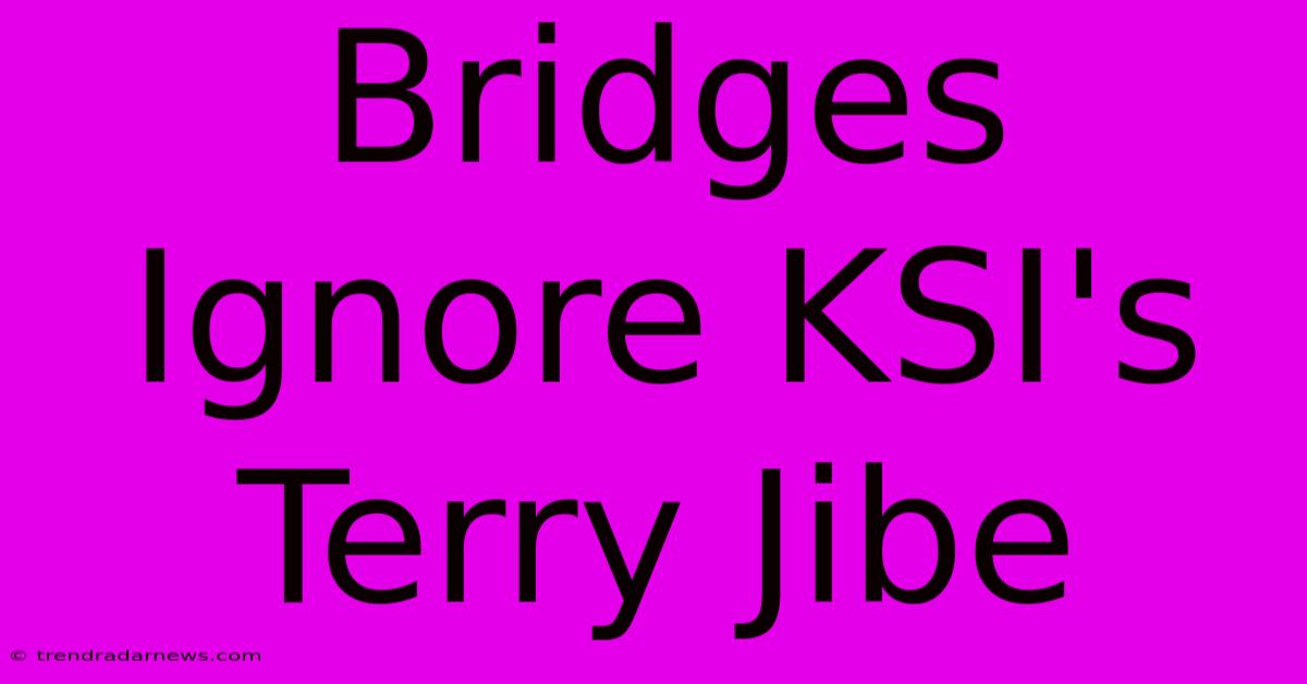 Bridges Ignore KSI's Terry Jibe