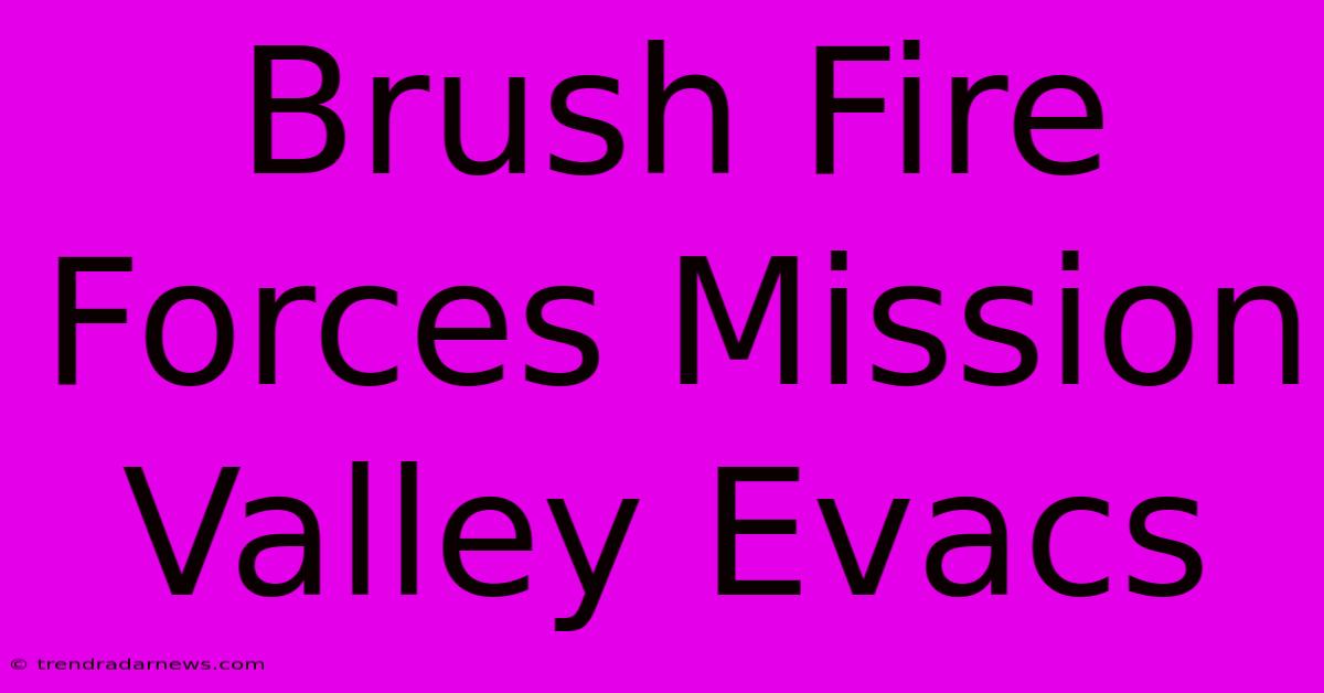 Brush Fire Forces Mission Valley Evacs