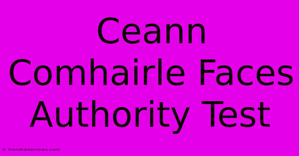 Ceann Comhairle Faces Authority Test