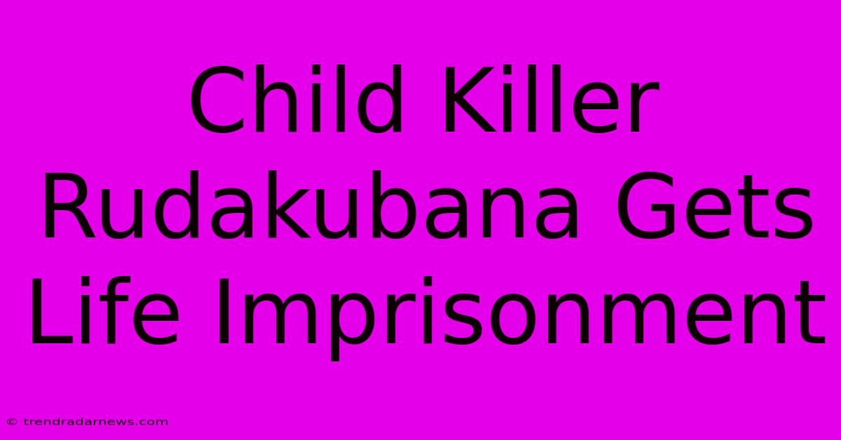 Child Killer Rudakubana Gets Life Imprisonment