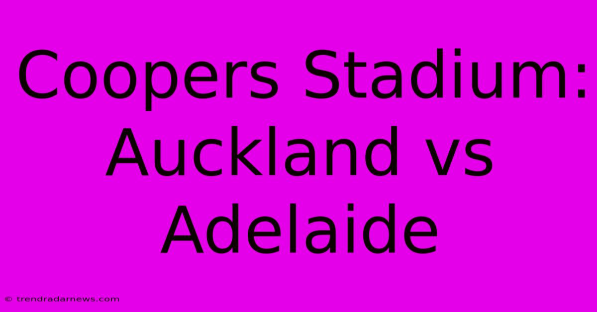 Coopers Stadium: Auckland Vs Adelaide