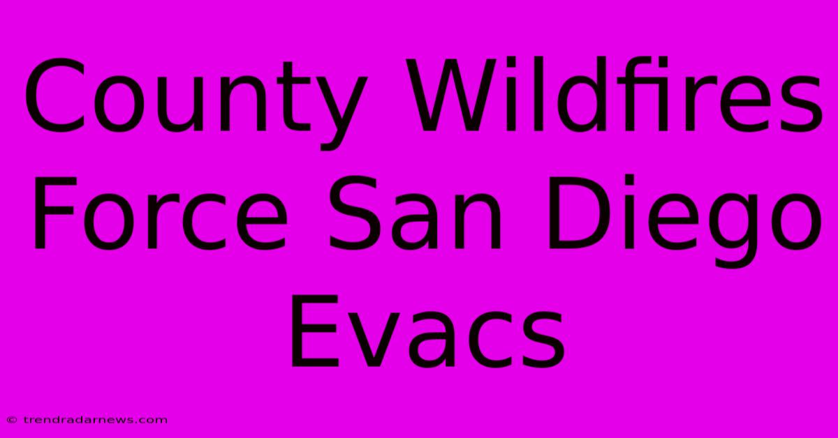 County Wildfires Force San Diego Evacs