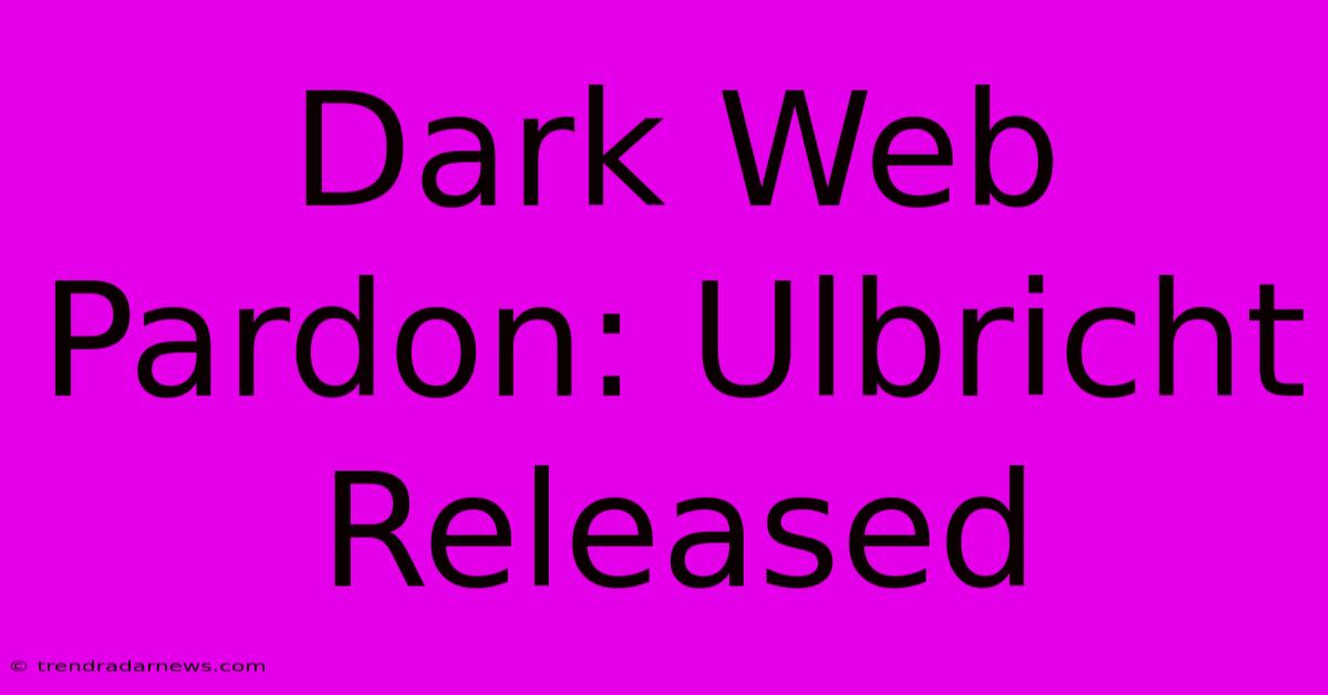 Dark Web Pardon: Ulbricht Released