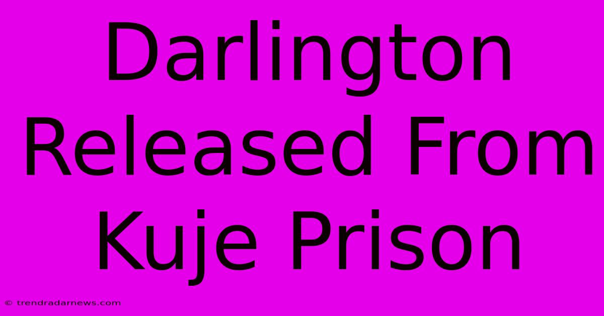 Darlington Released From Kuje Prison