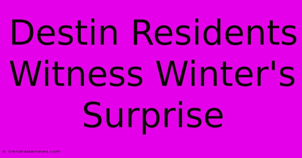 Destin Residents Witness Winter's Surprise