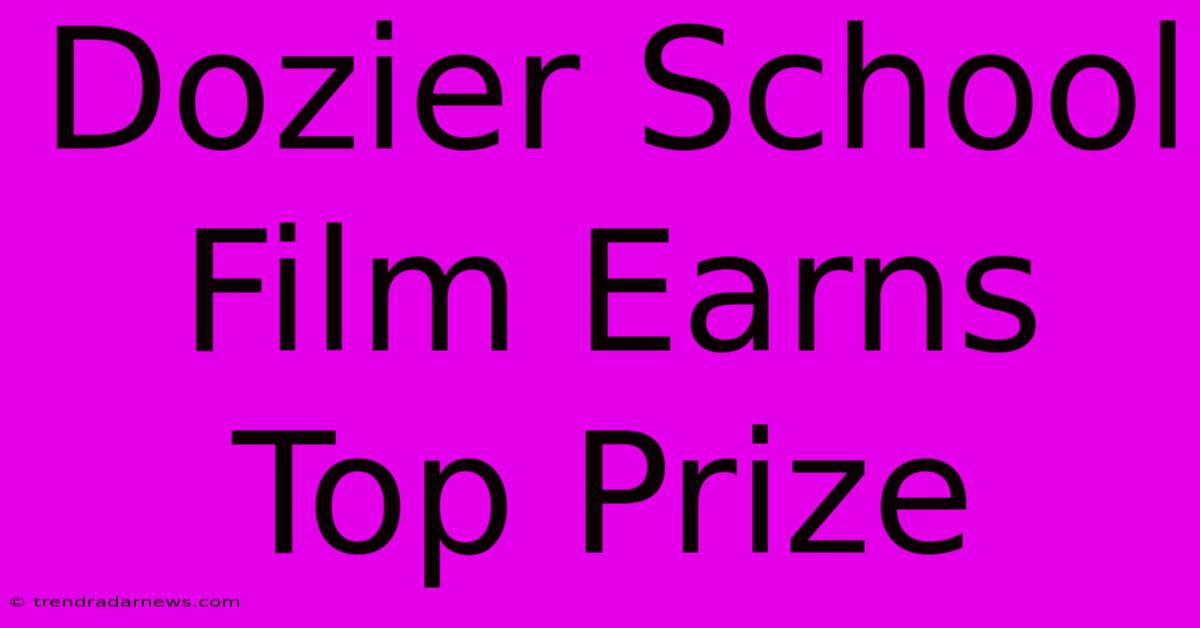 Dozier School Film Earns Top Prize