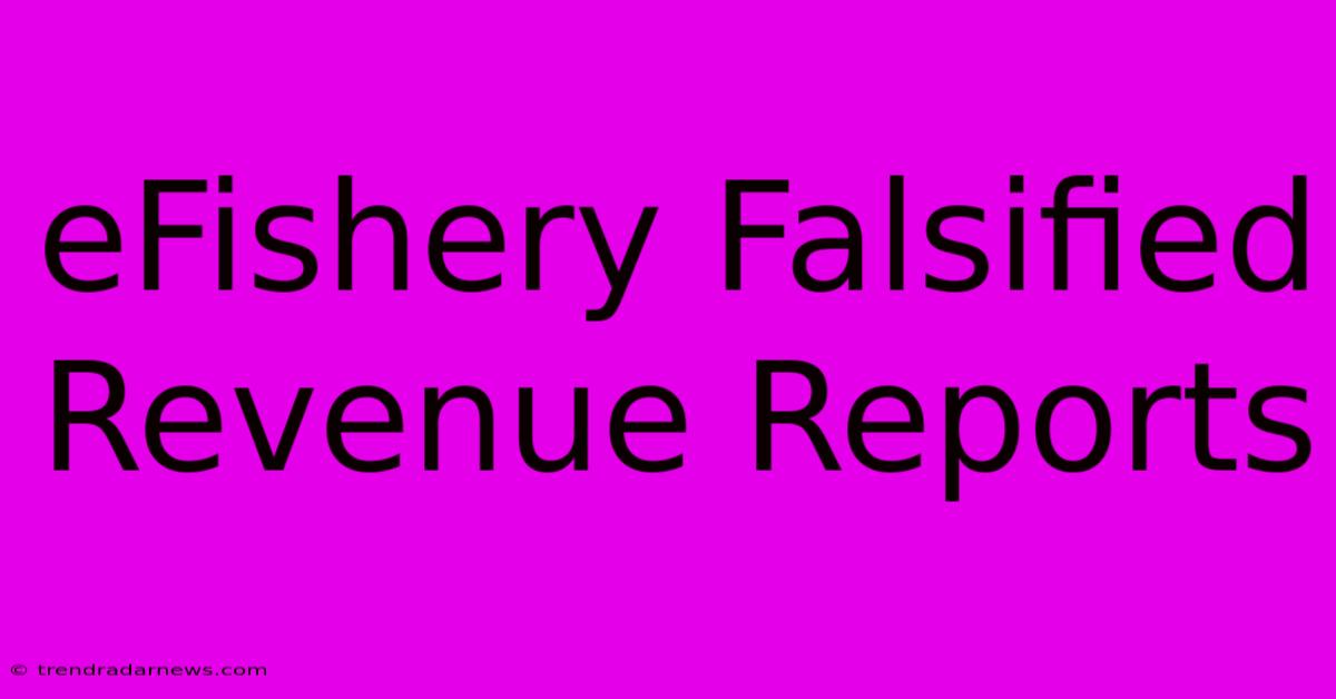 EFishery Falsified Revenue Reports