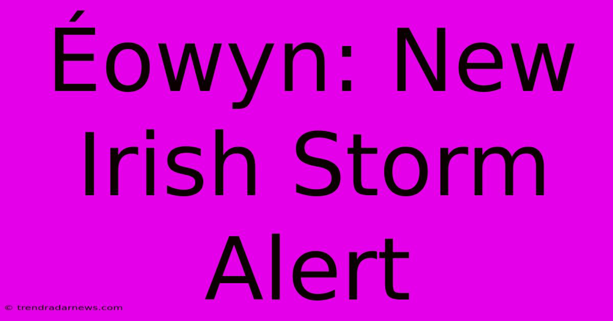 Éowyn: New Irish Storm Alert