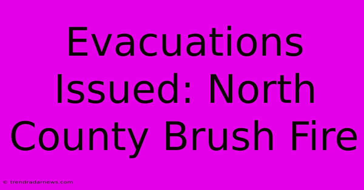 Evacuations Issued: North County Brush Fire