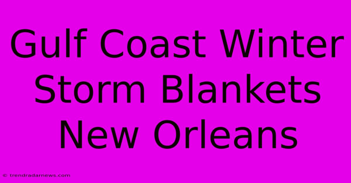 Gulf Coast Winter Storm Blankets New Orleans