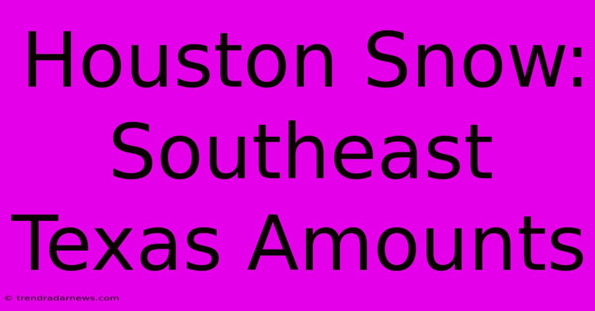 Houston Snow: Southeast Texas Amounts