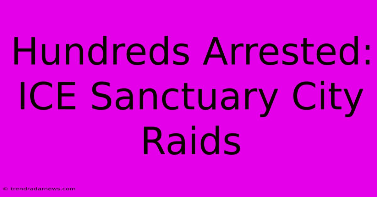 Hundreds Arrested: ICE Sanctuary City Raids