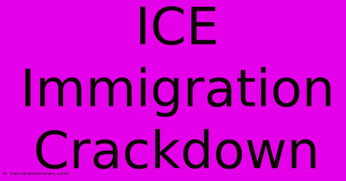 ICE Immigration Crackdown