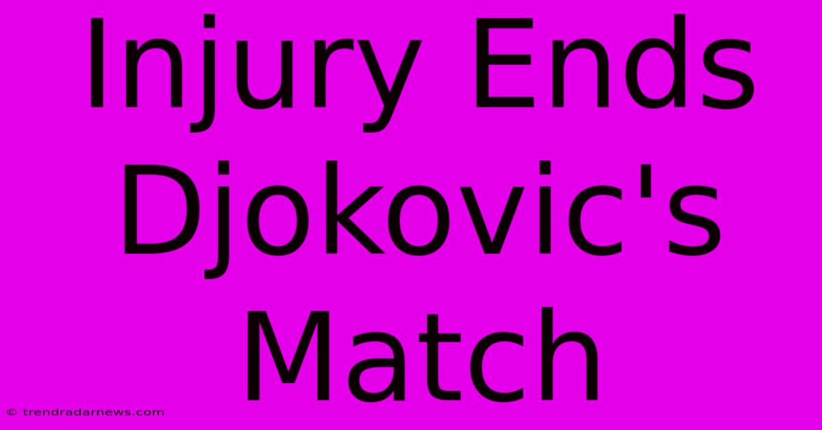 Injury Ends Djokovic's Match