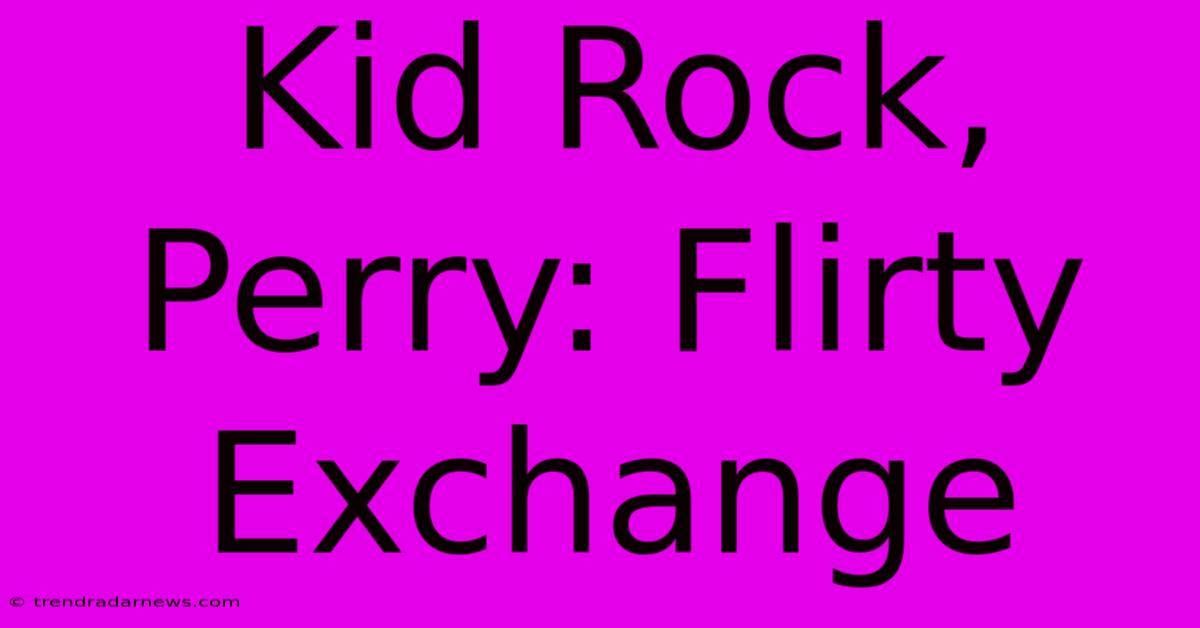 Kid Rock, Perry: Flirty Exchange