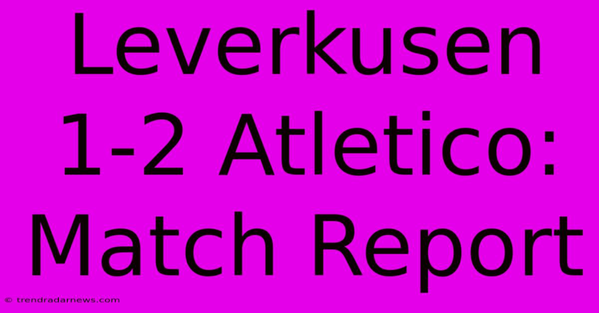 Leverkusen 1-2 Atletico: Match Report