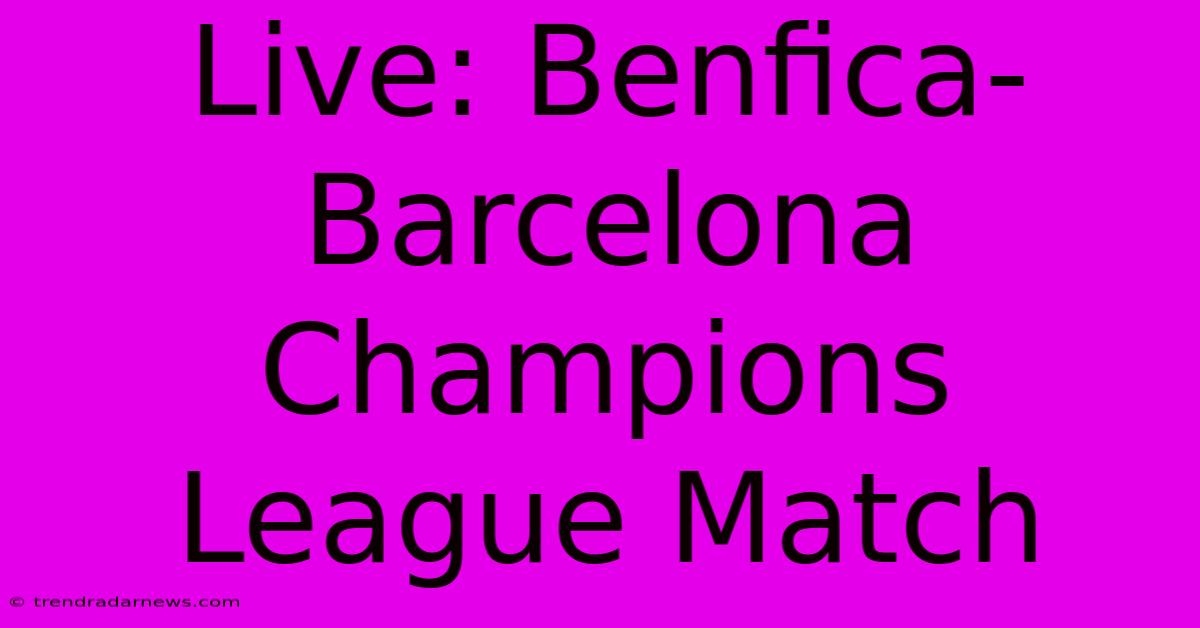 Live: Benfica-Barcelona Champions League Match