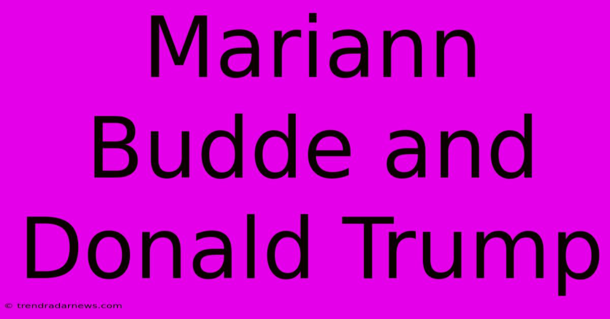 Mariann Budde And Donald Trump