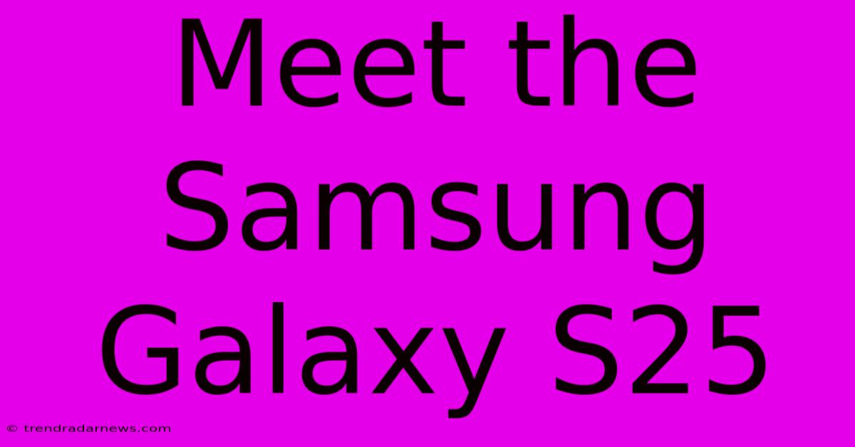 Meet The Samsung Galaxy S25