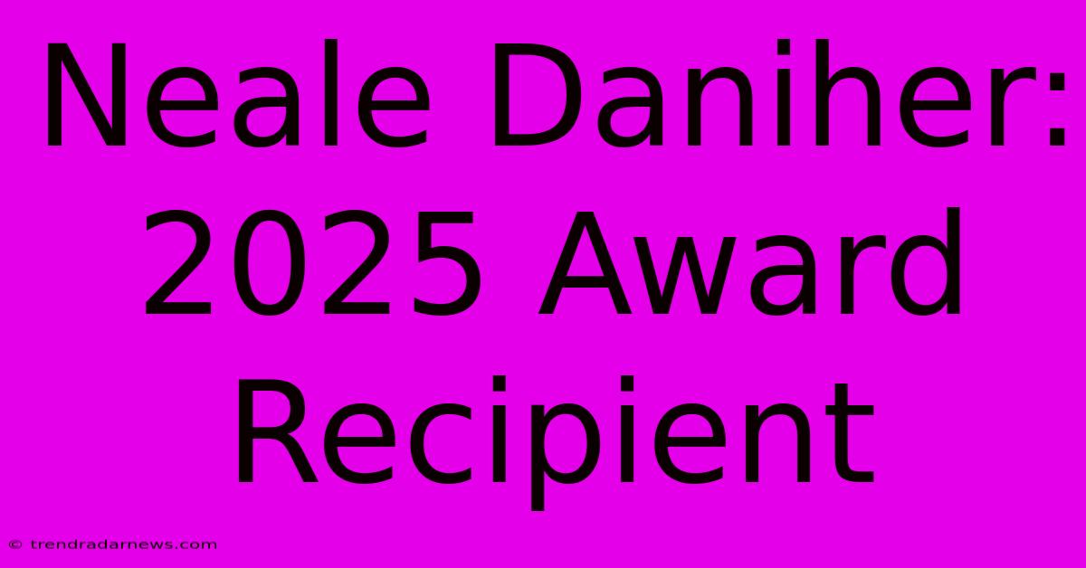 Neale Daniher: 2025 Award Recipient