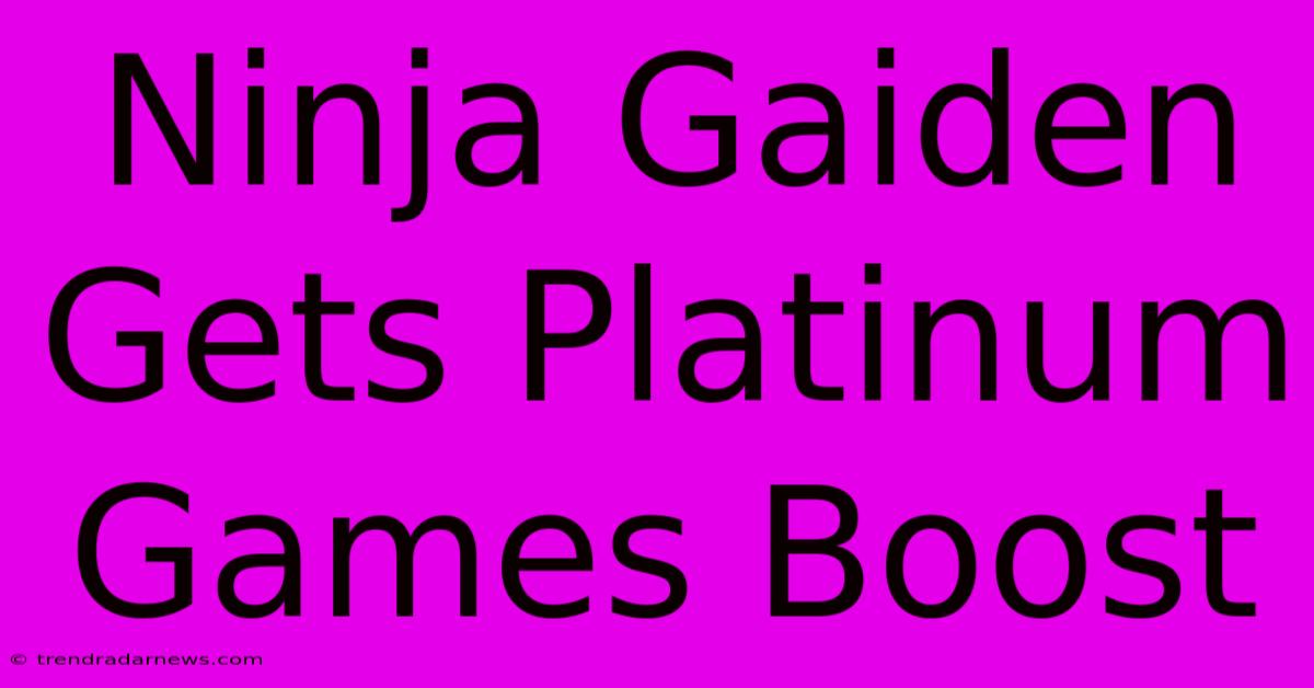 Ninja Gaiden Gets Platinum Games Boost