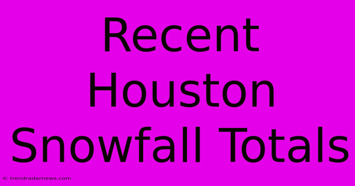 Recent Houston Snowfall Totals