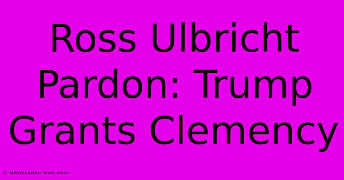 Ross Ulbricht Pardon: Trump Grants Clemency