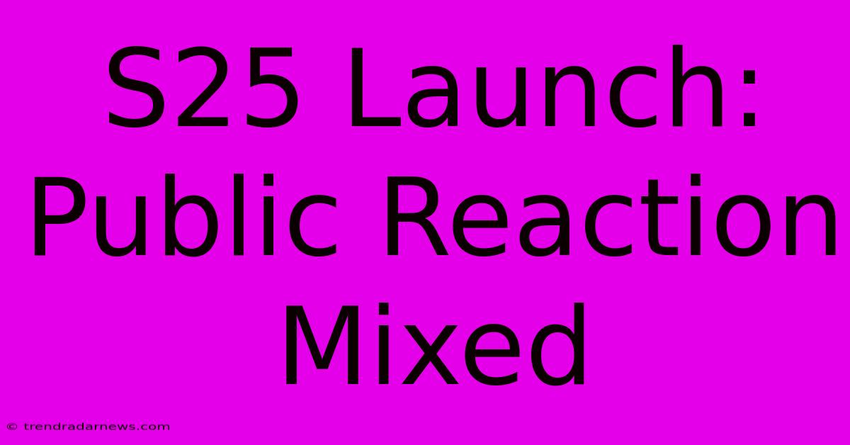 S25 Launch: Public Reaction Mixed