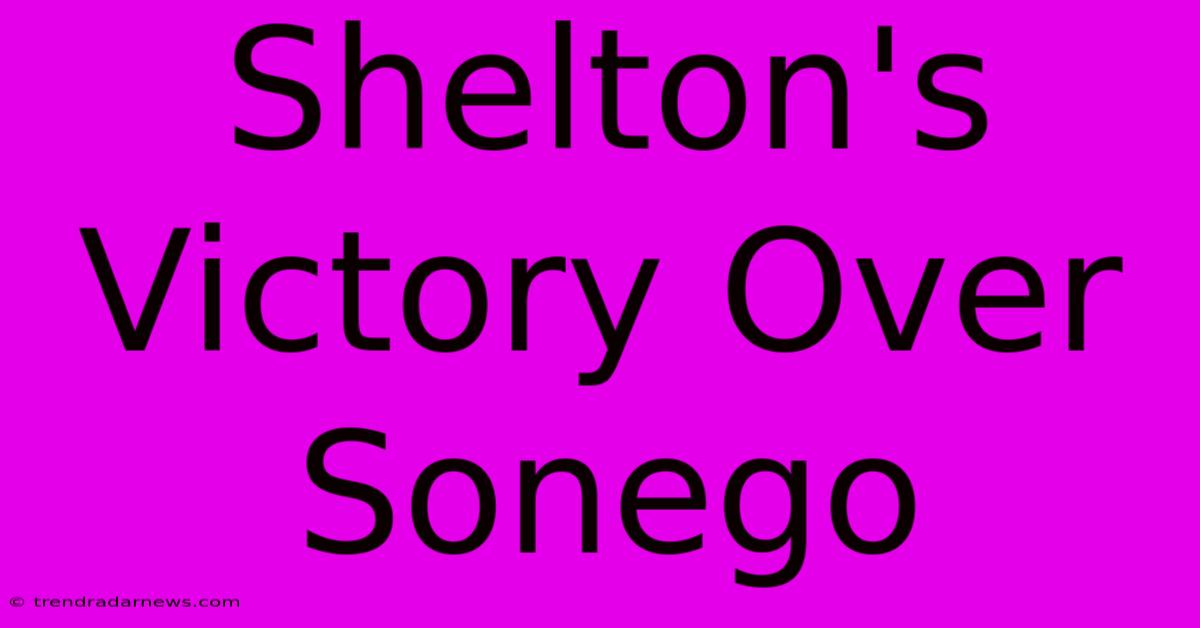 Shelton's Victory Over Sonego