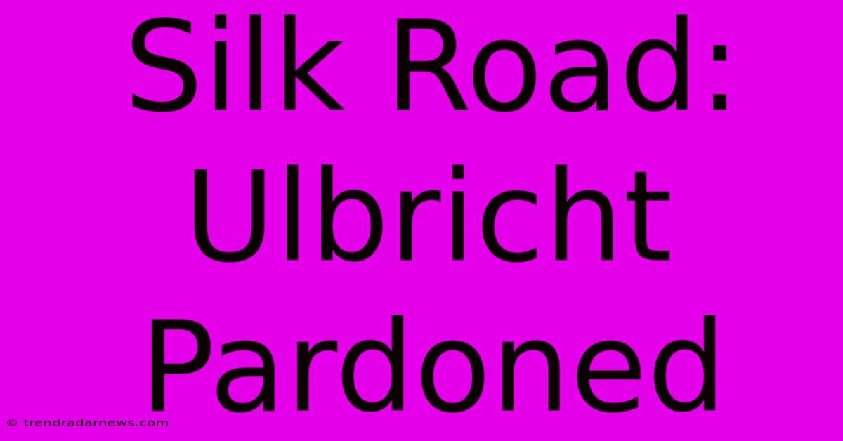 Silk Road: Ulbricht Pardoned