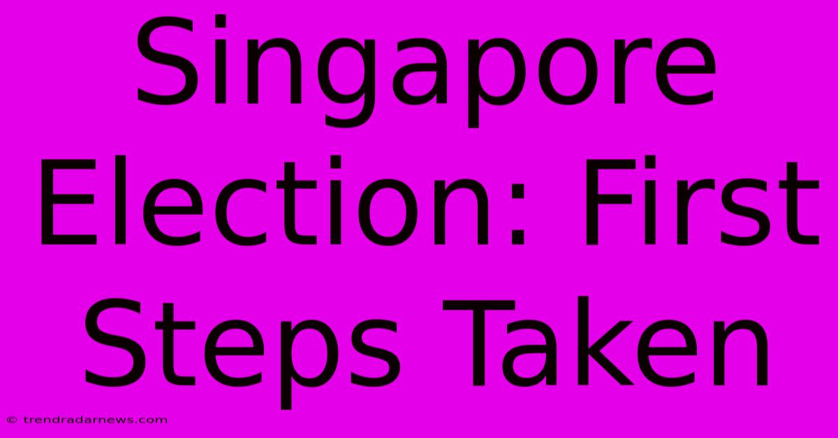 Singapore Election: First Steps Taken