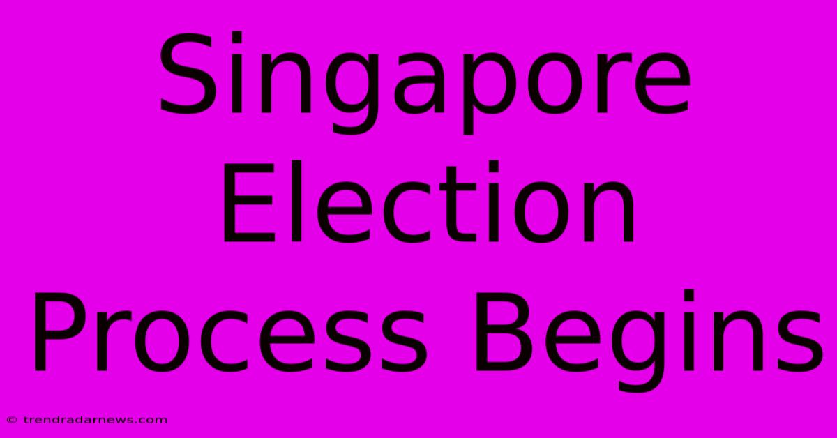 Singapore Election Process Begins