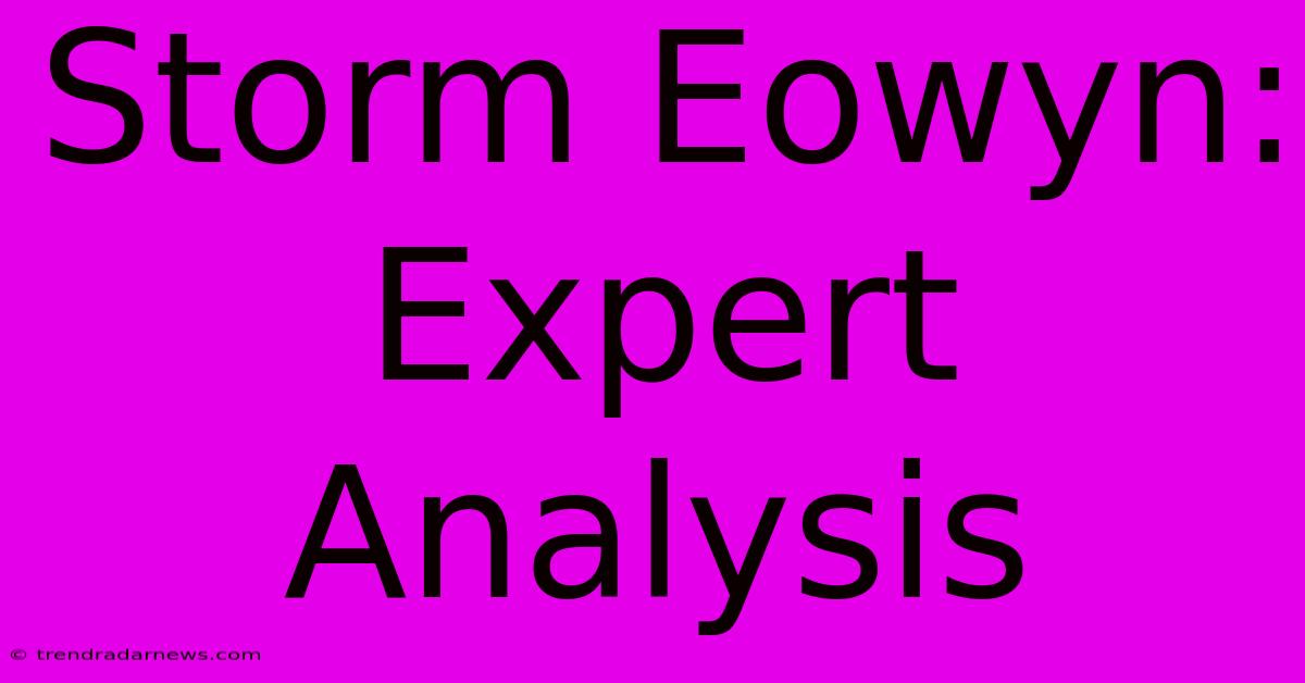 Storm Eowyn: Expert Analysis