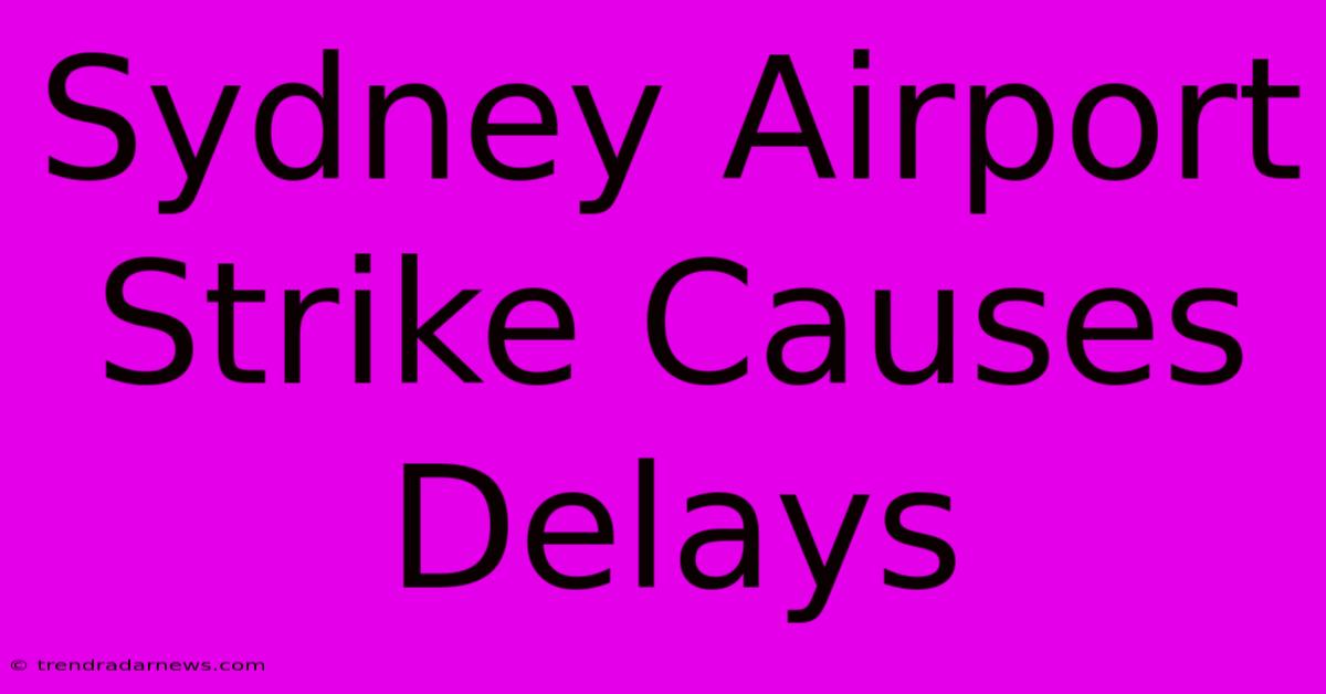 Sydney Airport Strike Causes Delays