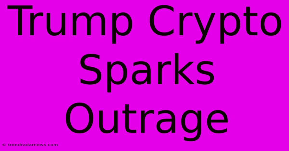 Trump Crypto Sparks Outrage