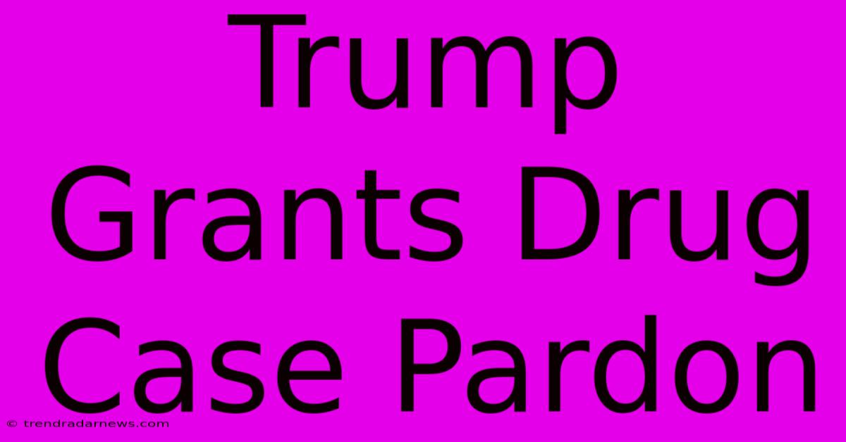 Trump Grants Drug Case Pardon