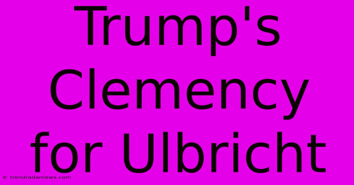 Trump's Clemency For Ulbricht