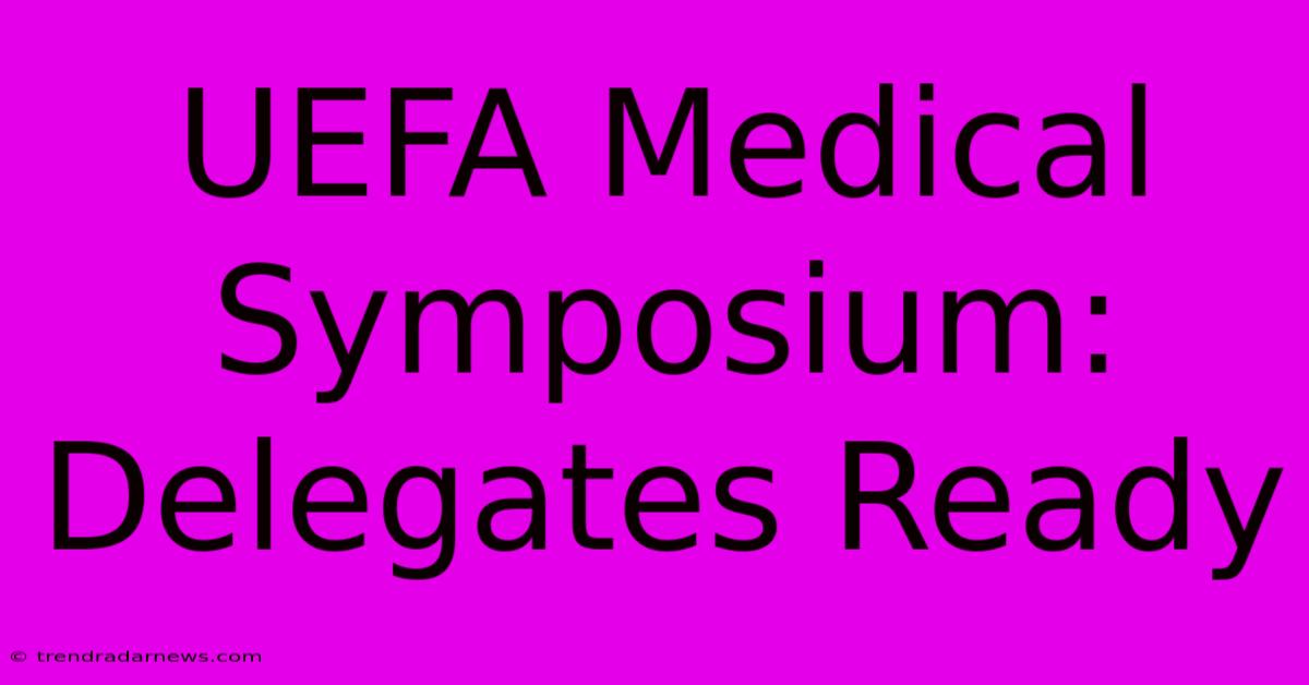 UEFA Medical Symposium: Delegates Ready