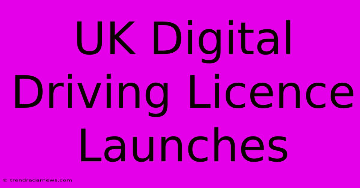 UK Digital Driving Licence Launches