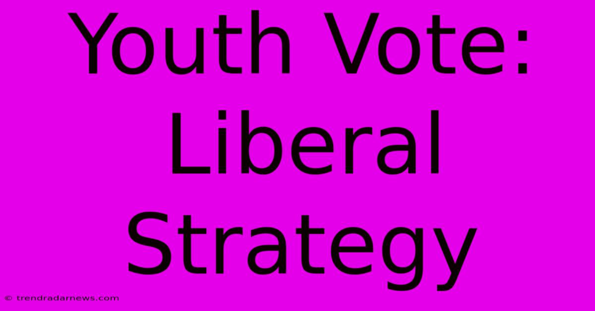 Youth Vote: Liberal Strategy